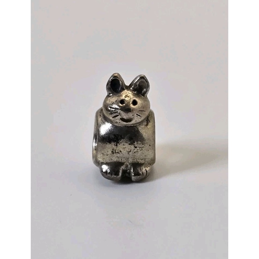Pandora Cat Charm 925 ALE Sterling Silver Kitty Bead Animal Cute Retired